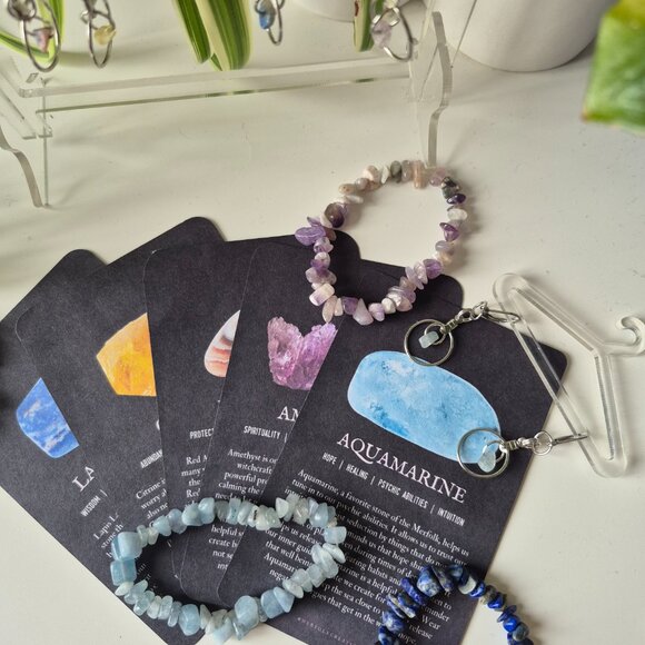 Rose Quartz Celestial Earrings - Picture 7 of 7